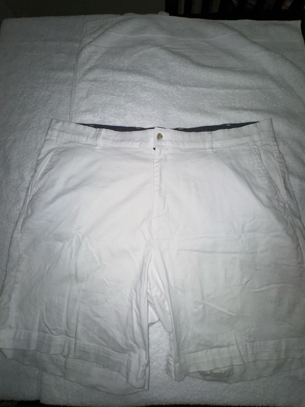 Nautica Men's White Deck Shorts, Cotton, Size 46